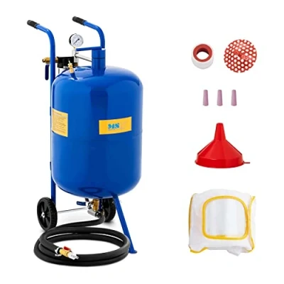 Image of MSW Portable Sandblaster MS76A (76 L, Max. Working Pressure: 9 bar, 2.5 m Hose, Integrated Wheels, 4 nozzles)