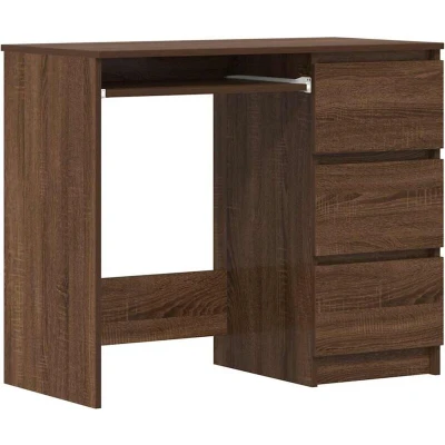 Image of vidaXL Desk Brown Oak 90x45x76 cm Engineered Wood