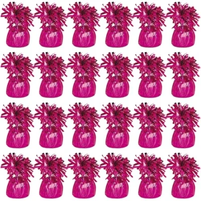 Image of Foil Helium Balloon Weights Pack of 24 Durable &amp; Colourful Magenta Hot Pink for Birthdays Parties, Events Celebrations Perfect Weight Holders