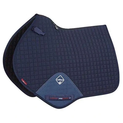 Image of LeMieux Close Contact Cotton Square Saddle Pad Pads for Horses Equestrian Riding Equipment and Accessories (Navy Small/Medium)