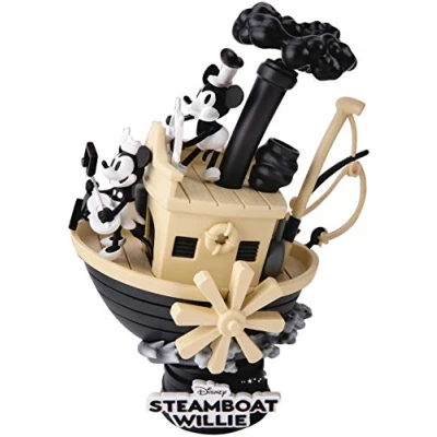 Image of Beast Kingdom Toys DS 017 Mickey Diorama Steamboat Willie, Multicoloured, Disney, Multicolor, S