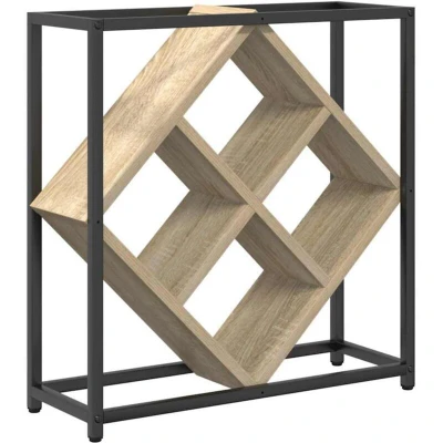 Image of vidaXL Wine Rack Sonoma Oak 51x18x52,5 cm Engineered Wood