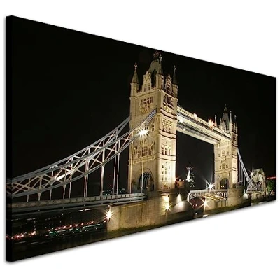 Image of Wallfillers Tower Bridge London Wall Art Canvas 1023 118x49cm