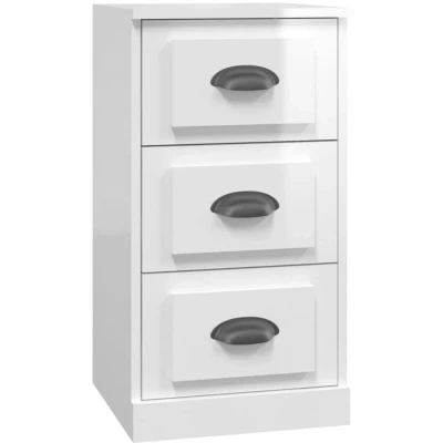 Image of vidaXL Sideboard High Gloss White 36x35.5x67.5 cm Engineered Wood