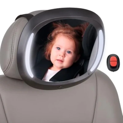 Image of Baby Rear Seat Mirror with LED Light