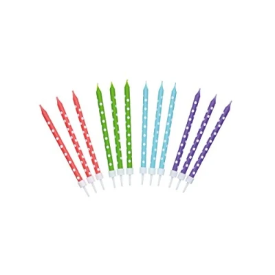 Image of Sweetly Does It Spotty Cake Candles, Pack of Twenty Four
