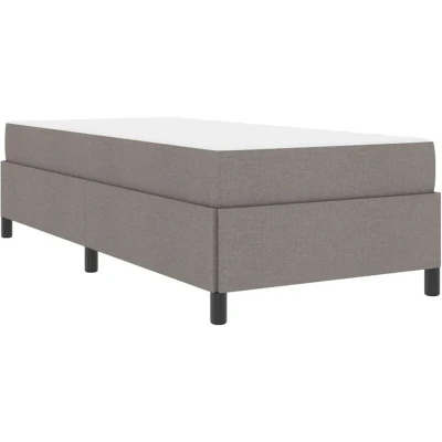 Image of Box Spring Bed Taupe, Black 80 x 200 cm Fabric, Engineered Wood Vidaxl