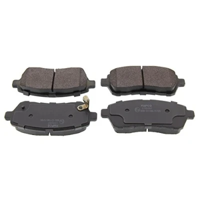 Image of 04465B1120, 04465B1190 Brake pad set MAPCO 6881 Front Axle with acoustic wear warning anti squeak plate FORD: FIESTA 6, 6 Van
