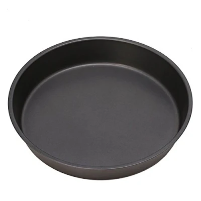 Image of New Round Dish Pizza Pan Non stick Pie Tray Baking Kitchen Tool 24cm Steel