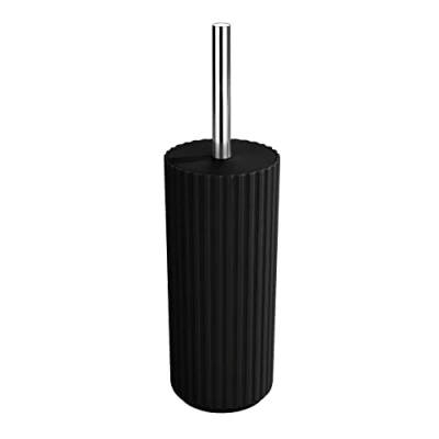 Image of Wenko ALLSTAR Toilet Set Polypropylene Diameter 10 x 34 cm Black
