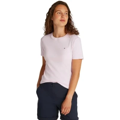 Image of Tommy Hilfiger SLIM CODY Basic Tshirt, Women&#039;s, Size: XS, Light pink