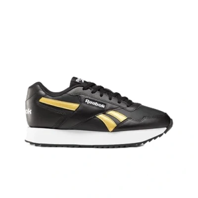 Image of Reebok Women&#039;s Glide Ripple Double Sneaker, Black/FTWWHT/Goldmt, 8 UK
