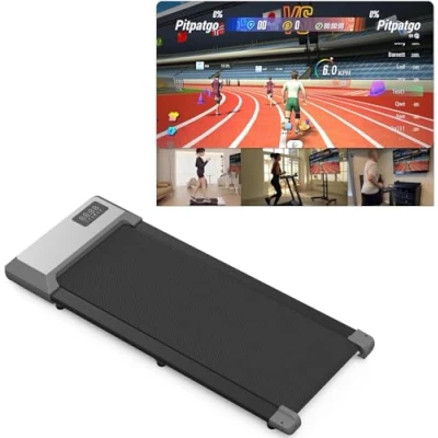 Image of Superun Walking Pad Raceable 2.5HP APP Control Under Desk Treadmill 136KG Capacity Portable Machine for Home with Training Courses and Multi Runner Races