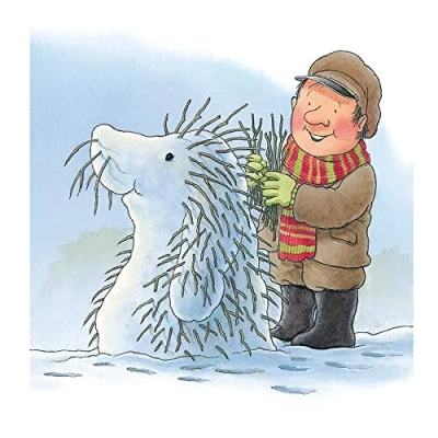 Image of Percy the Park Keeper Snow Hedgehog Pack of 8 Christmas Cards
