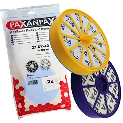 Image of Paxanpax PFC357 Compatible HEPA &amp; Washable Filter Set for Dyson DC04 (Pack of 2), White,package may vary