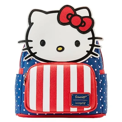 Image of Loungefly Hello Kitty Backpack Amazon Exclusive Premium Vegan Leather Gift Idea Official Merchandise for Boys, Girls Men and Women Anime Fans