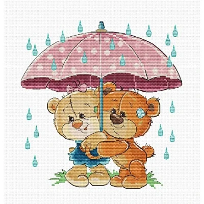 Image of Luca S Under Umbrella Cross Stitch Kit
