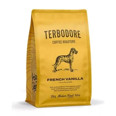Image of Terbodore French Vanilla, 250g Filter Coffee Smooth Vanilla Flavour Subtle Caramel After Taste and Aroma