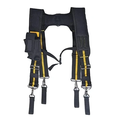 Image of Tool Belt Suspenders,Tool Braces Heavy Duty Electrician Belts Work with El Lumbar For Carpenter Support Suspenders