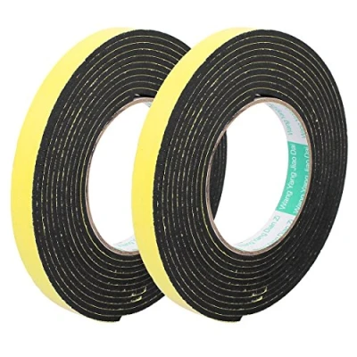 Image of sourcingmap 2pcs 15mm x 3mm Single Sided Self Adhesive Shockproof Sponge Foam Tape 4M Length