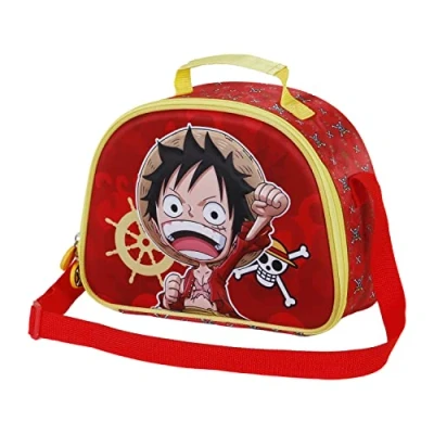 Image of One Piece Luffy 3D Lunch Bag, Red, 25.5 x 20 cm