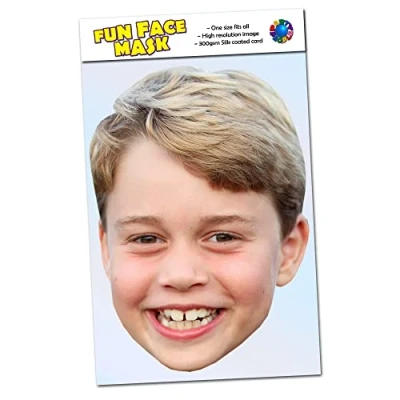Image of 1 x Prince George Of Wales Royal Family Celebrity Face Mask Ready To Wear Perfect For Coronation Parties