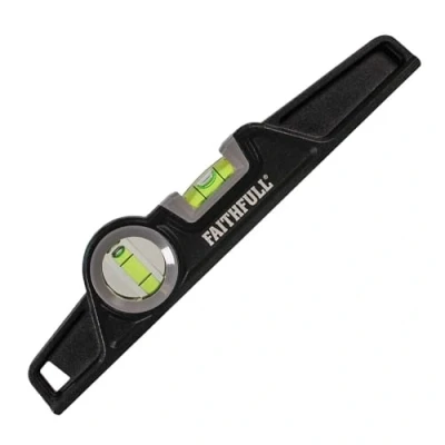 Image of Faithfull FAISLHD250 Prestige Professional Aluminium Magnetic Scaffold Level 250 mm,Black