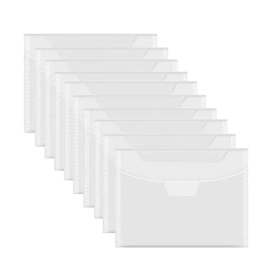 Image of 10Pcs Clear Stamp Die Storage Pockets for Cutting Dies Card Making Supplies Magnetic Sheets Cuts 5x7