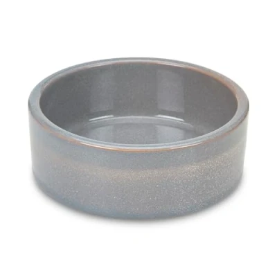 Image of Petface Two Tone Reactive Glaze Pet Bowl for Feeding and Watering, Suitable Both Dogs Cats, Grey, 15 cm (Pack of 1)
