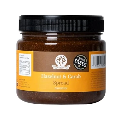Image of Nutural World Crunchy Hazelnut and Carob spread (1kg) Great Taste Award Winner