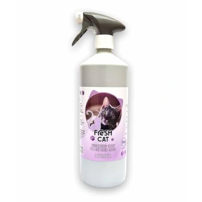 Image of FRESH Cat Litter Tray Deodorising Trigger Spray Bottle 1L (LAVENDER)