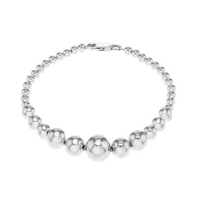 Image of Tuscany Silver Women&#039;s Sterling Graduated Ball Bracelet of 19cm/7.5&quot;