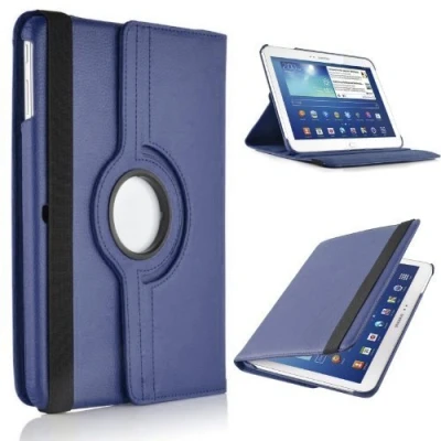 Image of TechDealsUK 360 Degree Rotating Leather Folding Folio Stand Case Cover For Samsung Galaxy Tab 2 10.1 P5100 P5110 (Blue)