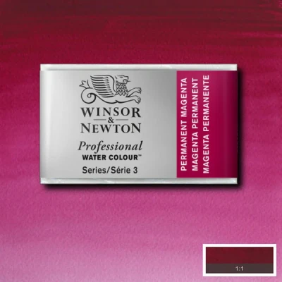 Image of Winsor &amp; Newton Professional Water Colour Paint Whole Pan, Permanent Magenta