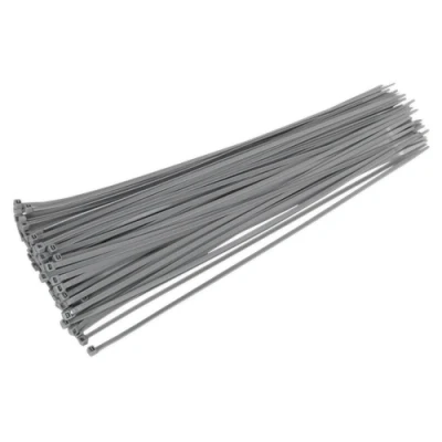 Image of Sealey Cable Tie 380 x 4.4mm Silver Pack of 100