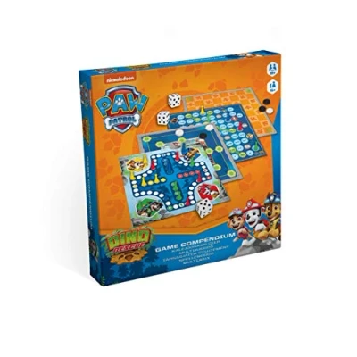 Image of Paw Patrol Games Compendium, Enjoy 35 Including Nine Men&#039;s Morris, Draughts, Ludo, Ladders Board Game, Great Gift For Kids Aged 5+