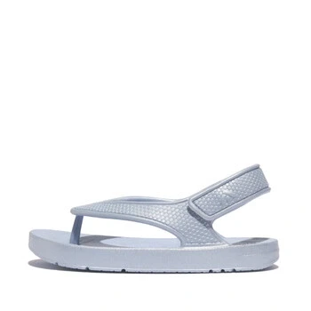 Image of Fitflop Boy&#039;s Unisex iQUSHION Kids Toddler Shimmer Ergonomic FLIP Flops, Skywash Blue, 6 UK Child