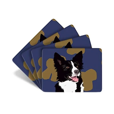 Image of Border Collie Set of 4 Table Mats Leslie Gerry Animal Gifts