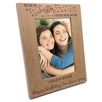 Image of ukgiftstoreonline You are the Sister Photo Frame Gift Portrait Oak Wood Finish (4 x 6 Inch)