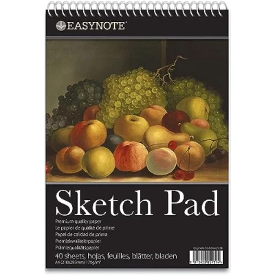 Image of 2 Packs of 170 GSM A4 Sketch Book Drawing Paper 40 Sheets Pad Kids Coloring and Art Easy to Use Doodle