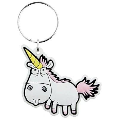 Image of Pyramid International Despicable Me 3 Unicorn Rubber Keychain, Multi Colour, 4 x 6 1.3 cm