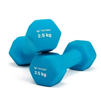 Image of Neoprene Dumbbell Hand Weights Pair Home Exercise for Women Men Arm Pilates Dumbbells in 1kg 1.5kg 2kg 3kg 4kg 5kg 8kg 10kg Set (2.5 KG, Pair)