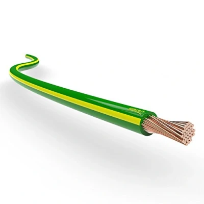 Image of AUPROTEC Automotive Wire 1.00 mm² Thin Wall Cable length 5m or 10m choice: (5m metre (AWG 18) copper wire, green yellow)