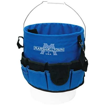 Image of MARSHALLTOWN Flooring and Tiling Super Bucket Bag, 47 Pockets, Water Resistant Nylon, 10847