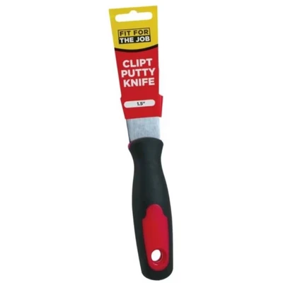 Image of Fit for The Job 1.5 inch Soft Grip DIY Clipt Putty Knife Mixing and Applying Smoothing Fillers, Sealants to Windows Frames &amp; Holes in Wood, 1.5&quot;