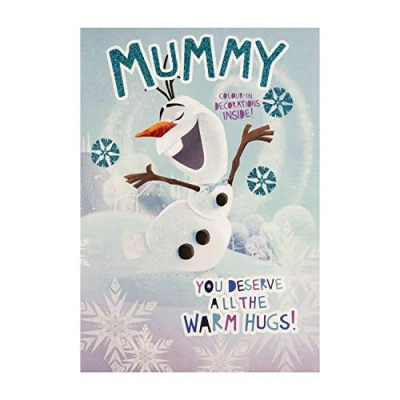 Image of Hallmark Christmas Activity Card For Mummy Frozen Olaf Design