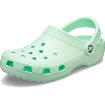 Image of Crocs Unisex Classic Clogs, Neo Mint, 1 UK Men/ 2 Women