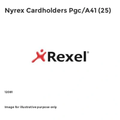Image of Rexel Card Holder Nyrex Open on Short Edge A4 [Pack 25] 12081