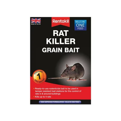 Image of Rentokil Rat Killer Grain Bait 1 Sachet