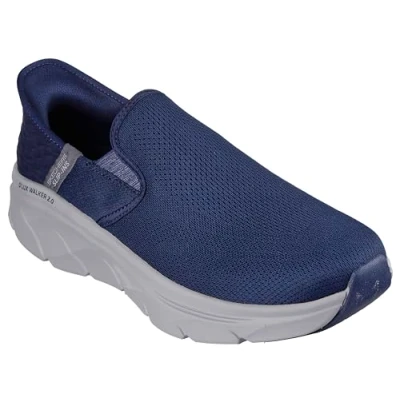 Image of Skechers Mens Lux Walker 2.0 Slip On Runners Navy 8 UK
